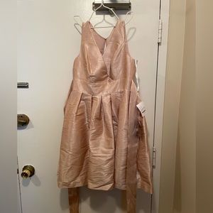 Pink Alfred Sung bridesmaid dress